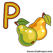 P pear dessin – Alphabet english cliparts à télécharger