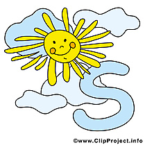 S sun image gratuite – Alphabet english illustration