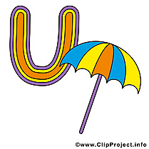 U umbrella clip art gratuit – Alphabet english dessin