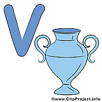 V vase clipart gratuit – Alphabet english images