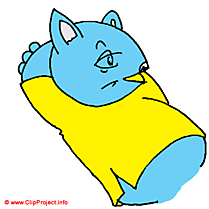 Chat bleu clipart gratuit