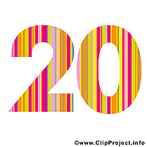 20 ans clip art gratuit – Anniversaire images