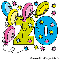 20 ans image gratuite – Anniversaire illustration