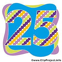 25 ans clip art gratuit – Anniversaire dessin