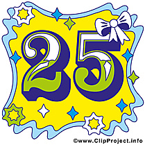 25 ans cliparts gratuis – Anniversaire images