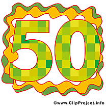 50 ans clip art – Anniversaire image gratuite