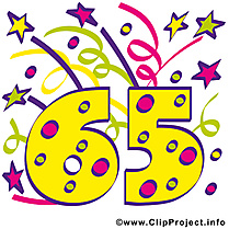 65 ans images – Anniversaire clip art gratuit