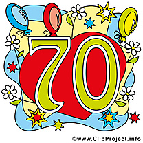 70 ans image à télécharger – Anniversaire clipart