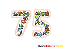 75 ans image – Anniversaire images cliparts