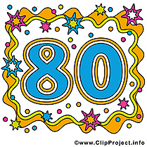 80 ans clipart – Anniversaire dessins gratuits