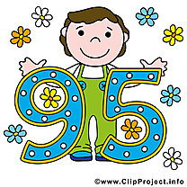 95 ans images gratuites – Anniversaire clipart