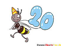 Abeille 20 ans clipart gratuit – Anniversaire images