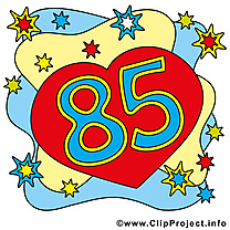 Coeur 85 ans dessin gratuit – Anniversaire image