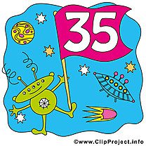 Extraterrestre 35 ans image – Anniversaire cliparts