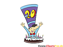 Gâteau 20 ans images – Anniversaire clip art gratuit