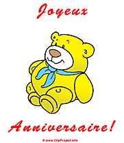 Ours anniversaire clipart gratuit