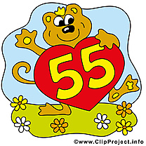 Singe 55 ans dessins gratuits – Anniversaire clipart