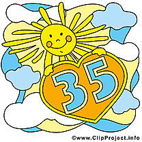 Soleil 35 ans images gratuites – Anniversaire clipart