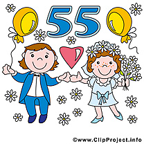 55 ans anniversaire mariage images