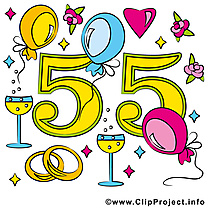 55 ans anniversaire mariage images cliparts