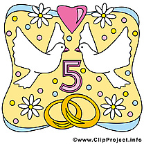 5 ans anniversaire mariage image à télécharger gratuite