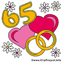 65 ans anniversaire mariage clip art gratuit