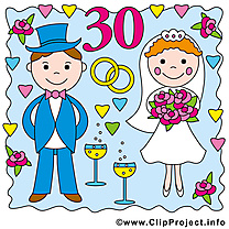 Anniversaire de mariage clip art gratuit – 30 ans images