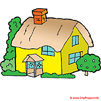 Maison avec jardin clipart gratuit