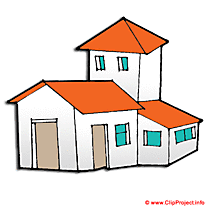 Maison deux etages clipart gratuit