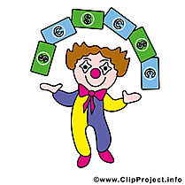 Clown image gratuite – Argent clipart