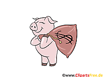 Cochon sac clip arts gratuits – Argent illustrations
