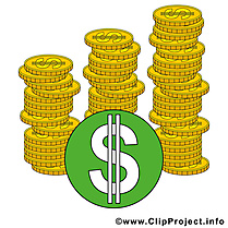 Dollars illustration gratuite – Argent clipart