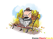 Banc journal dessin gratuit – Automne image