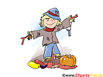 Épouvantail clip art – Automne image gratuite