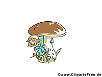 Gnôme champignon images – Automne clip art gratuit