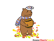 Ours miel dessin gratuit – Automne image