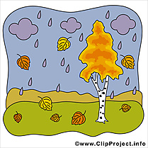 Pluie dessin – Automne clip arts gratuits