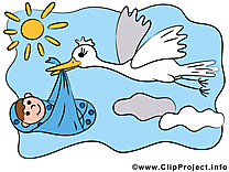 Cygogne clip art gratuit – Bébé dessin