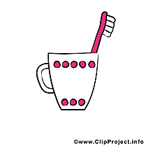 Tasse brosse à dents image – Bébé images cliparts