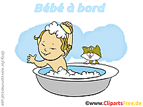 Bain dessin gratuit – Bébé à bord image