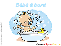 Bain images – Bébé à bord clip art gratuit