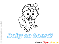 Bébé à bord dessins gratuits clipart