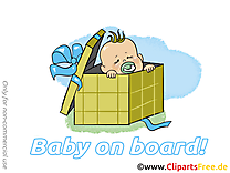 Boîte image à télécharger – Bébé à bord clipart