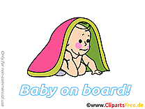 Cachette image à télécharger – Bébé à bord clipart