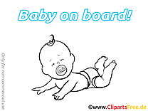 Clipart gratuit bébé à bord images