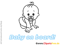 Dessin bébé à bord clip arts gratuits