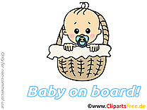 Dessin gratuit panier – Bébé à bord image