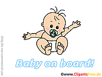 Dessins gratuits enfant – Bébé à bord clipart