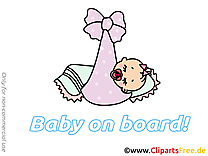 Enfant dort illustration – Bébé à bord images