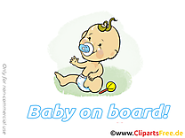 Hochet clipart – Bébé à bord dessins gratuits